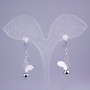 Orecchini Xuping Rodio con strass «Farfalla», lunghezza 38 mm+