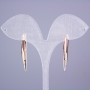 Orecchini Xuping doratura 18K con strass bianchi, lunghezza 33 mm+