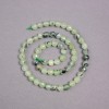 Perline su filo Prenite, pietra naturale, sfera sfaccettata, diametro 6 mm, lunghezza 39 cm