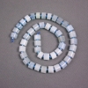 Perline su filo di acquamarina, a rondelle, diametro 9×7 mm ±, con perline di diametro 2 mm ±, lunghezza 40 cm ±