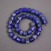 Perline su filo lazurite a rondelle, diametro 12×8 mm+- con perline di diametro 2 mm +-, lunghezza 39 cm+