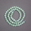 Perline su filo in amazonite, pietra naturale, palline lisce, diametro 6,5 mm, lunghezza 38 cm+-