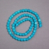 Perline su filo di acquamarina, pietra naturale, sfere lisce, diametro 6 mm +/-, lunghezza 39 cm +/-