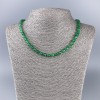 Collana in crisoprasio, pietra naturale, cubo sfaccettato, diametro 5×5 mm ±, lunghezza 49 cm