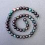 Perle di crisocolla, pietra naturale, sfere lisce, diametro 8,5 mm, lunghezza 39 cm ±