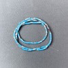 Perline di varisite turchese (pressato), taglio 2×4 mm, lunghezza circa 38 cm, su filo