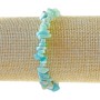 Braccialetto in amazonite pietra naturale granuli, diametro 6×3 mm ±, lunghezza 18 cm ± (elastico)