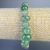 Bracciale nefrite naturale con perline sfaccettate, diametro 10×7 mm ±, lunghezza 18 cm ± (elastico)