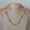 Collana in fluorite, pietra naturale, perline sfaccettate, diametro 8×3 mm ±, lunghezza 47 cm ±