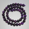 Perline viola Occhio di Gatto in pietra naturale, sfere lisce, diametro 8,5 mm, lunghezza 38 cm +/- su filo