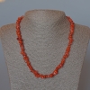 Collana in corniola, pietra naturale, sfaccettata, diametro delle perle 8x4 mm, lunghezza 48 cm