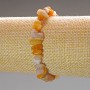 Bracciale in agata gialla a granuli, diametro 8×4 mm ±, lunghezza 18 cm (elastico)