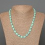 Collana di turchese artificiale ovale, diametro 8×10 mm, lunghezza circa 48 cm