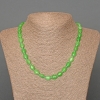 Collana in crisopraso, pietra naturale, ovale, diametro 8×10 mm, lunghezza 48 cm +-