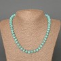 Collana di turchese artificiale, rondelle lisce, diametro 9×6 mm, lunghezza 48 cm ±